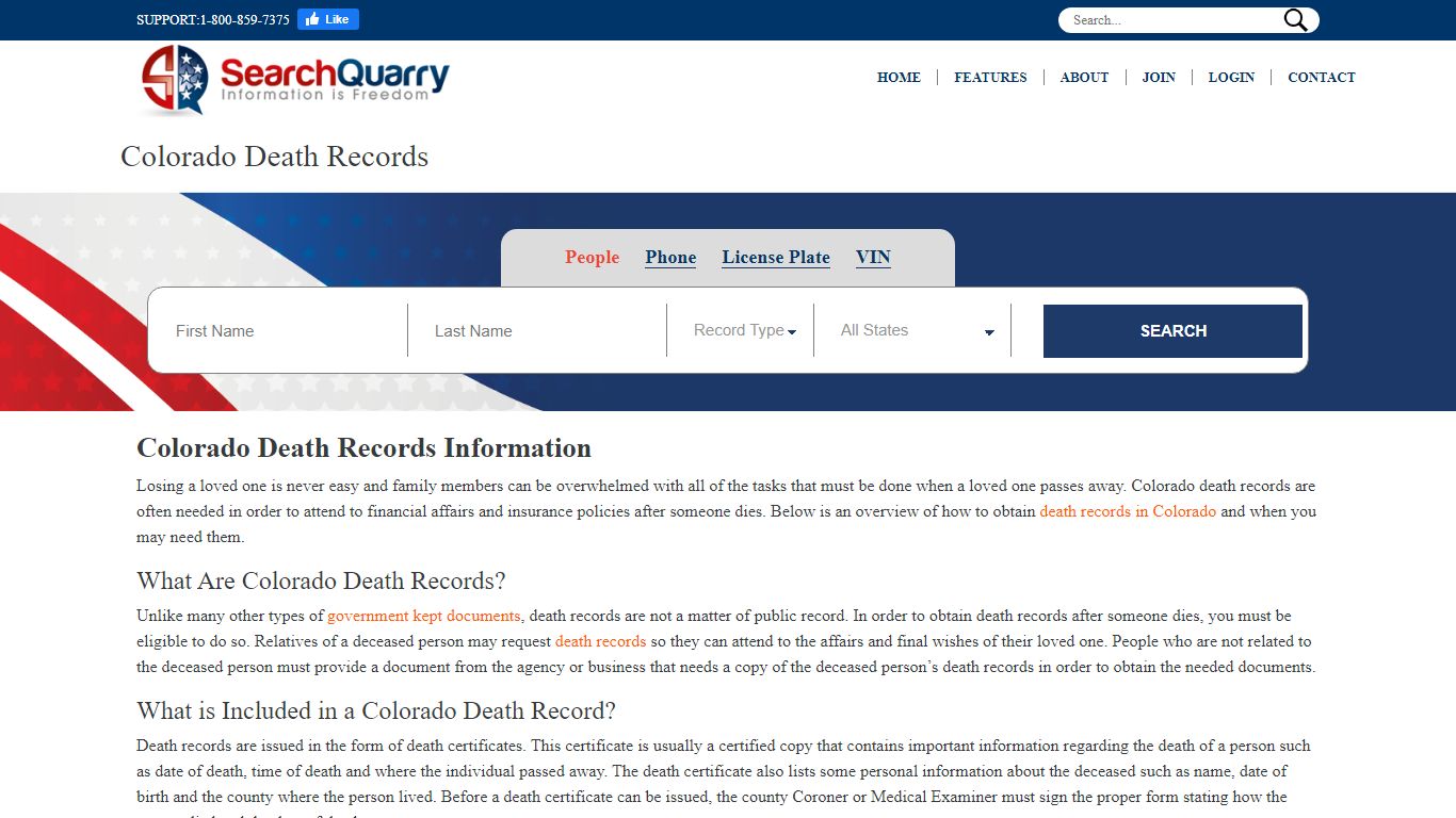 Colorado Death Records Online | Enter a Name to View Death ...